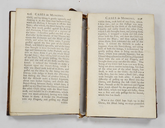 Giffard, William - Cases in Midwifery ... revised and published by Edward Hody ... 3 folded plates, half and title page decorations; contemp. gilt ruled calf, panelled spine with red label (distressed). 1734